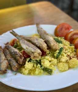 Sardinas con migas