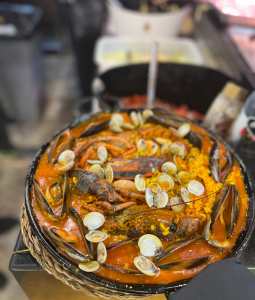 Arroz con bogavante y marisco
